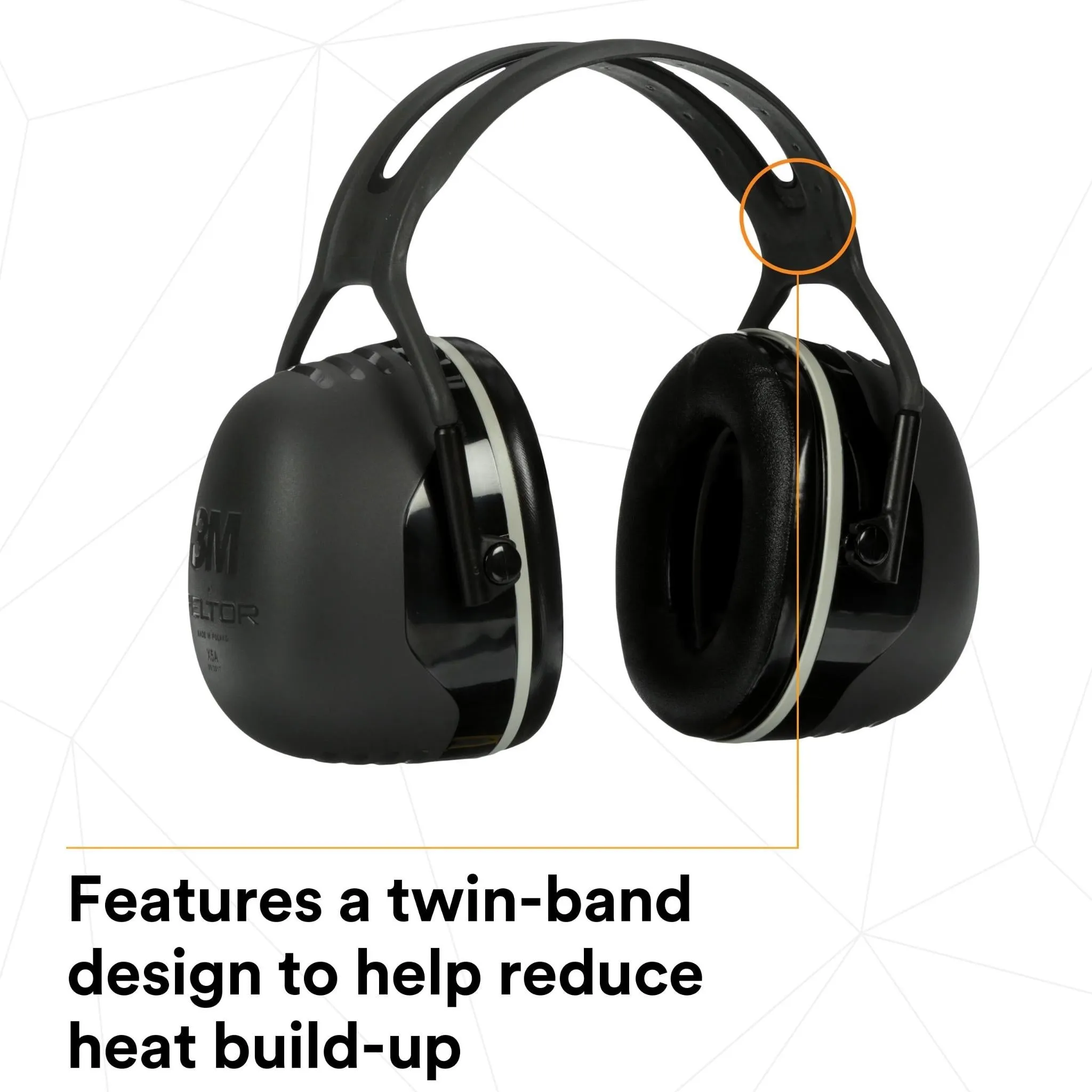3M™ PELTOR™ X5 Earmuffs X5A/37274(AAD), Over-the-Head