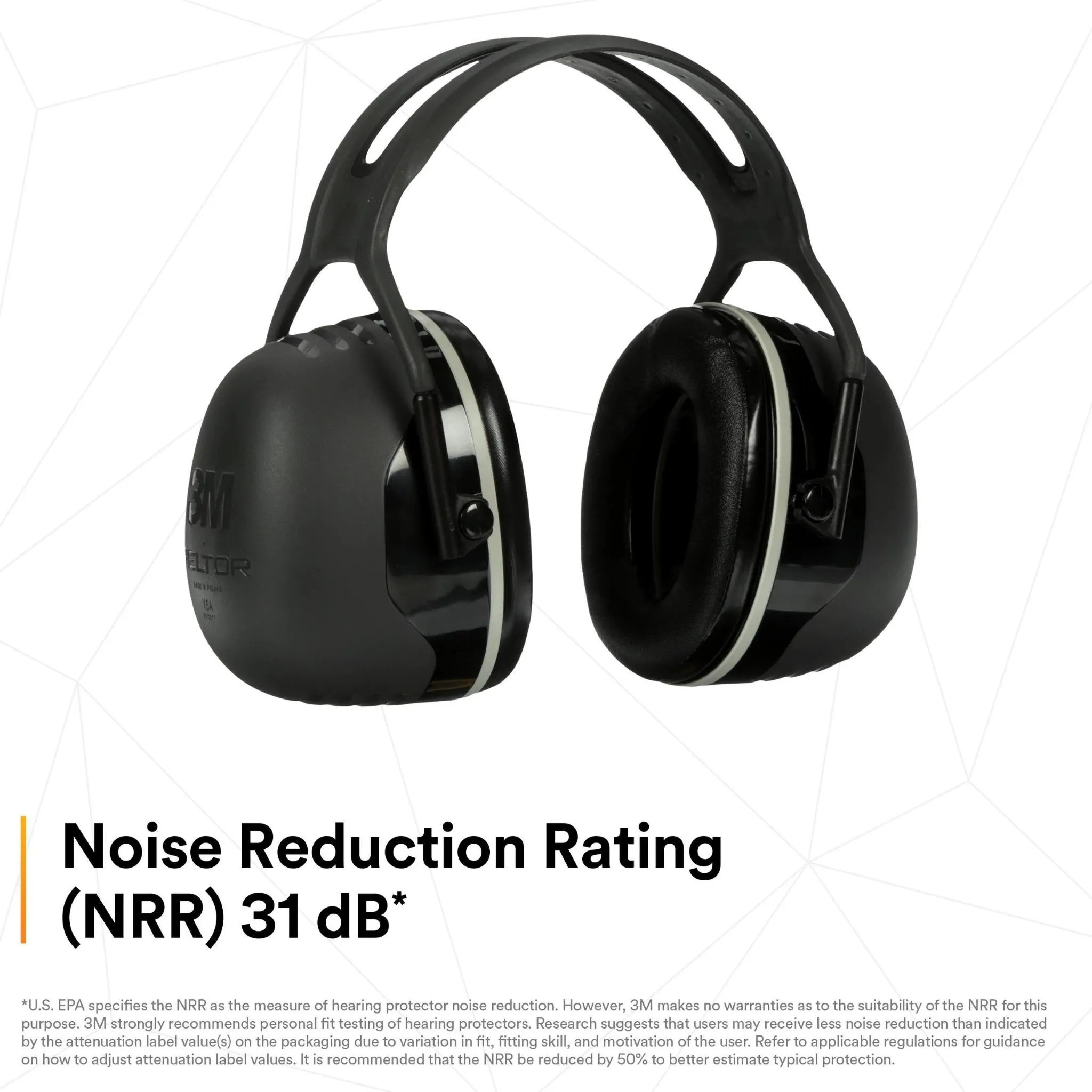 3M™ PELTOR™ X5 Earmuffs X5A/37274(AAD), Over-the-Head