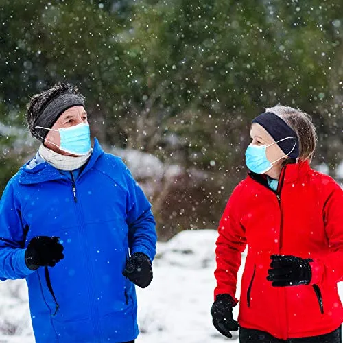 4 Pieces Winter Ear Warmer Headband Winter Neck Gaiter for Cold Weather Running Sweatband Sports Non Slip for Girls Women Men Fleece Headband Ear Cover Muffs for Jogging Cycling Yoga