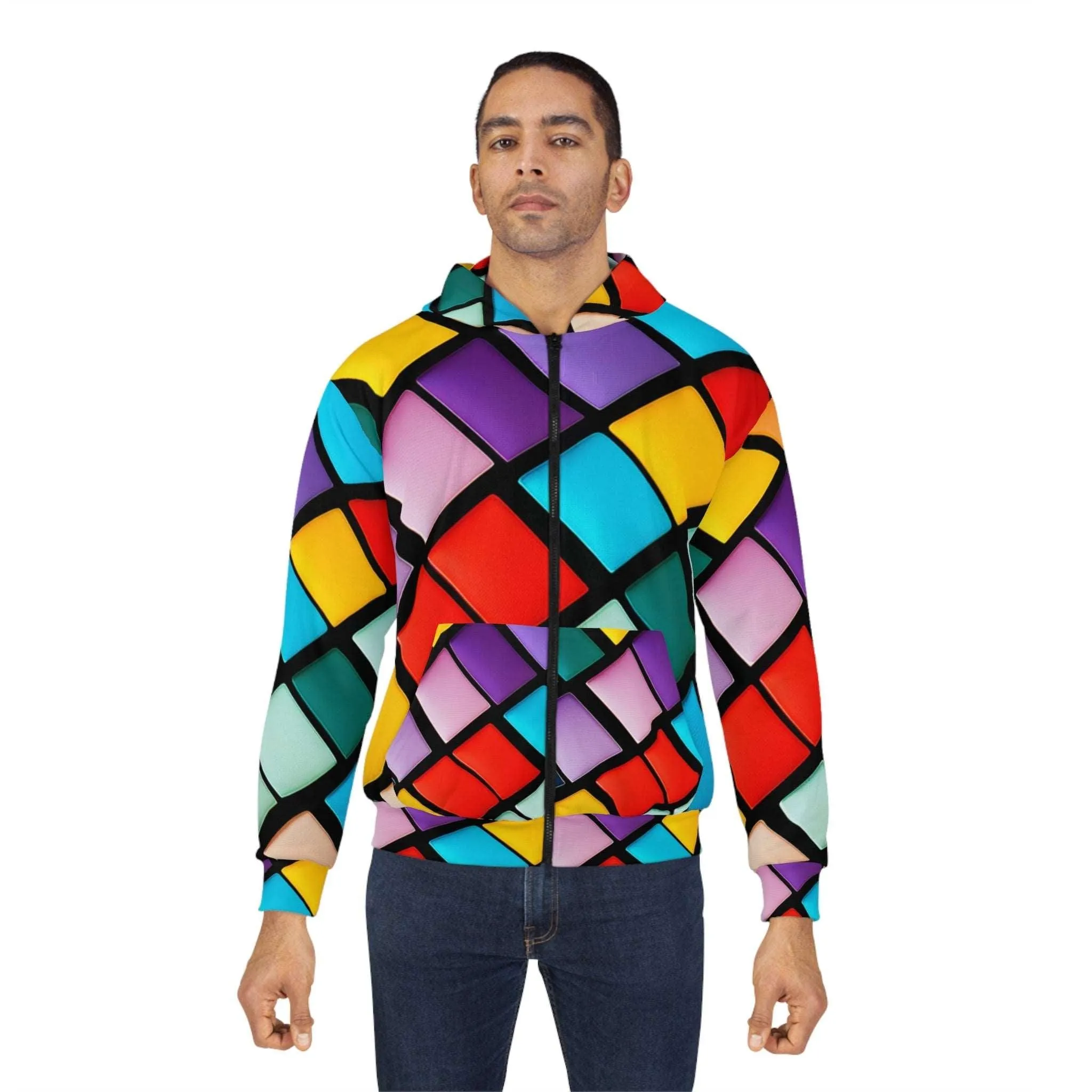 80s Buttons Unisex Zip Hoodie