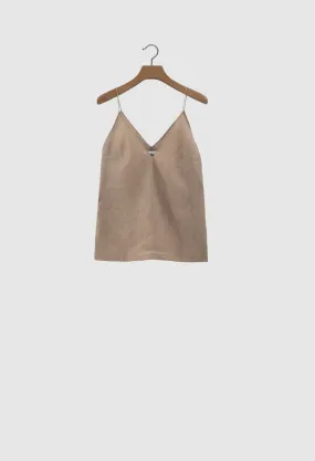 BLOSSOM - Sleeveless Silk and Cotton Camisole in Nude