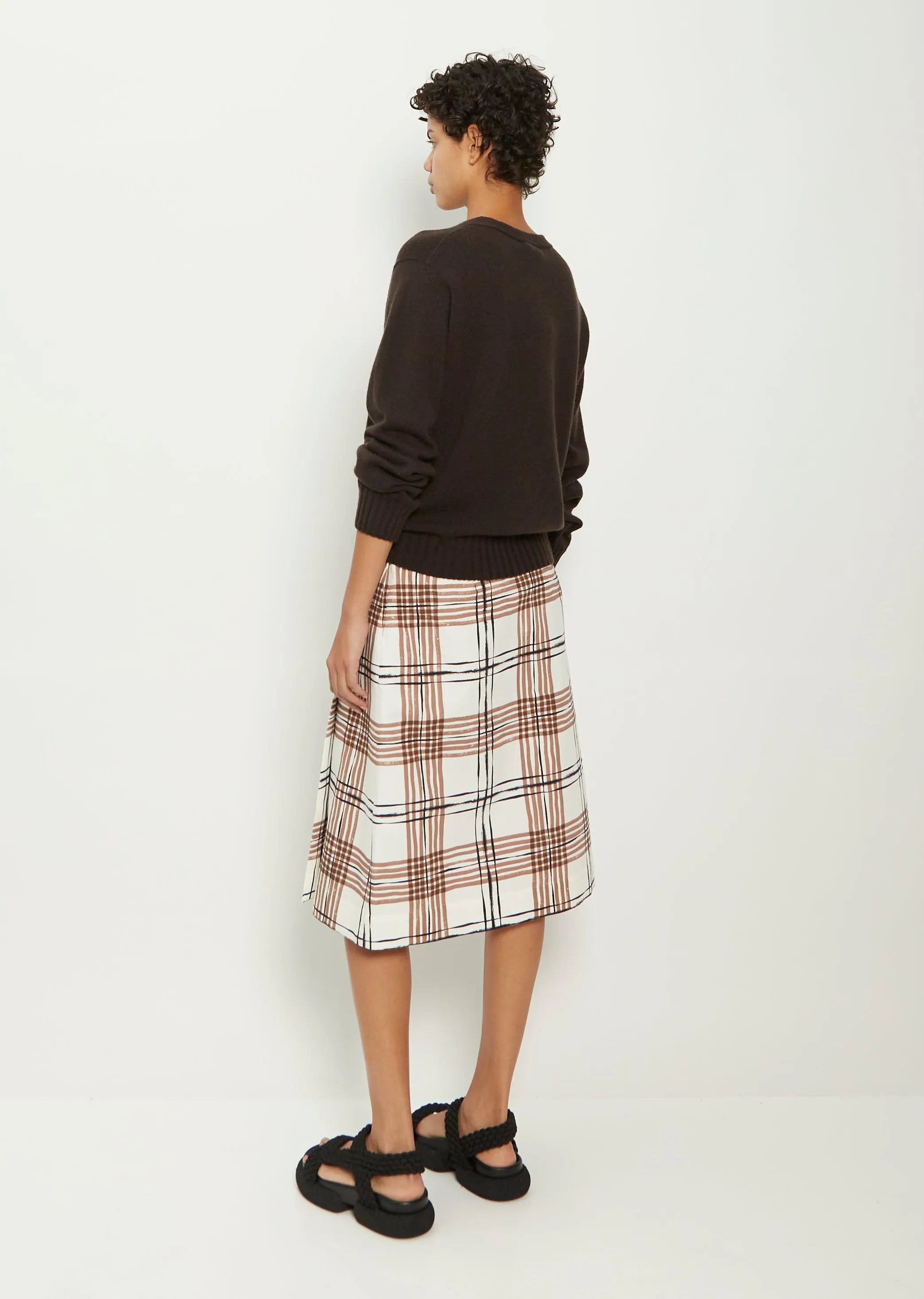 Cotton Blend Wrap Skirt