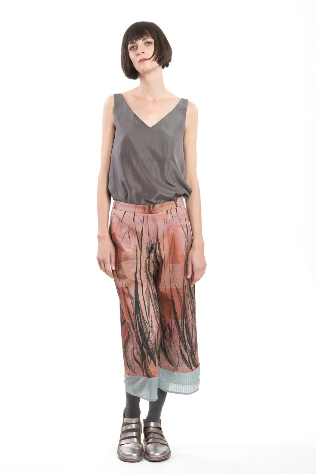 Culotte Feather Print