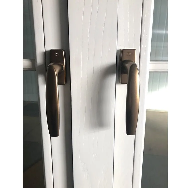 Doorwin Hot Sale White Aluminum Clad Wood Push Out Casement Windows with Grilles