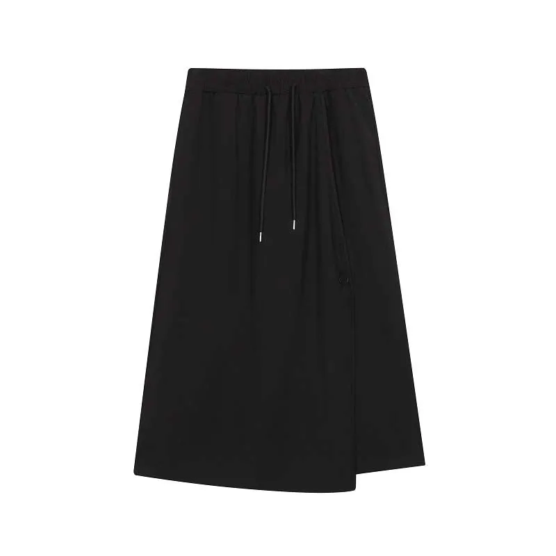 Double Hem Button Cropped Culottes