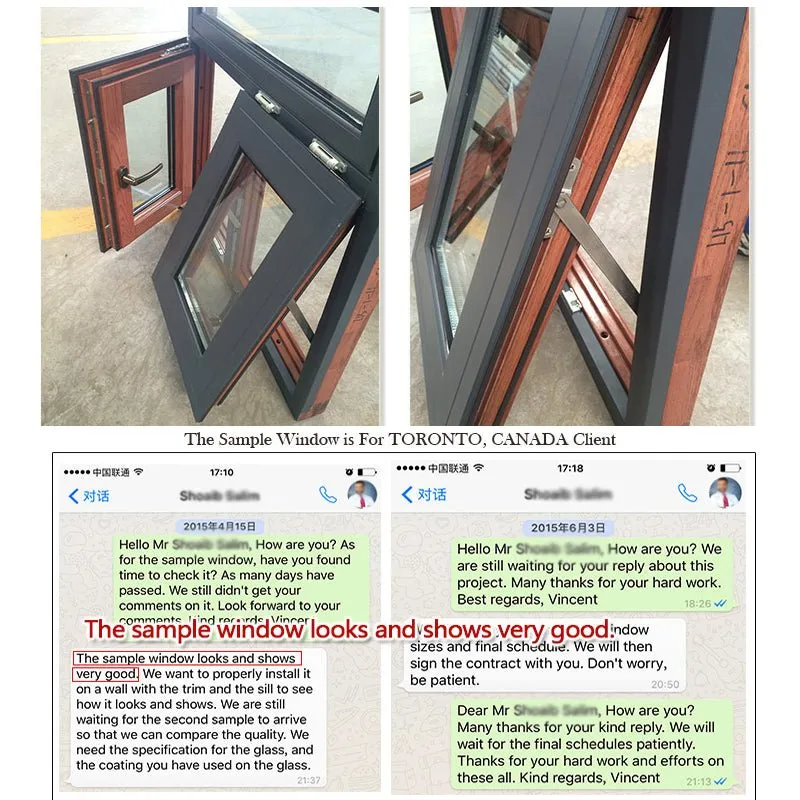 Factory cheap price awning casement windows with non thermal break profile 24 x 52 low and high quality