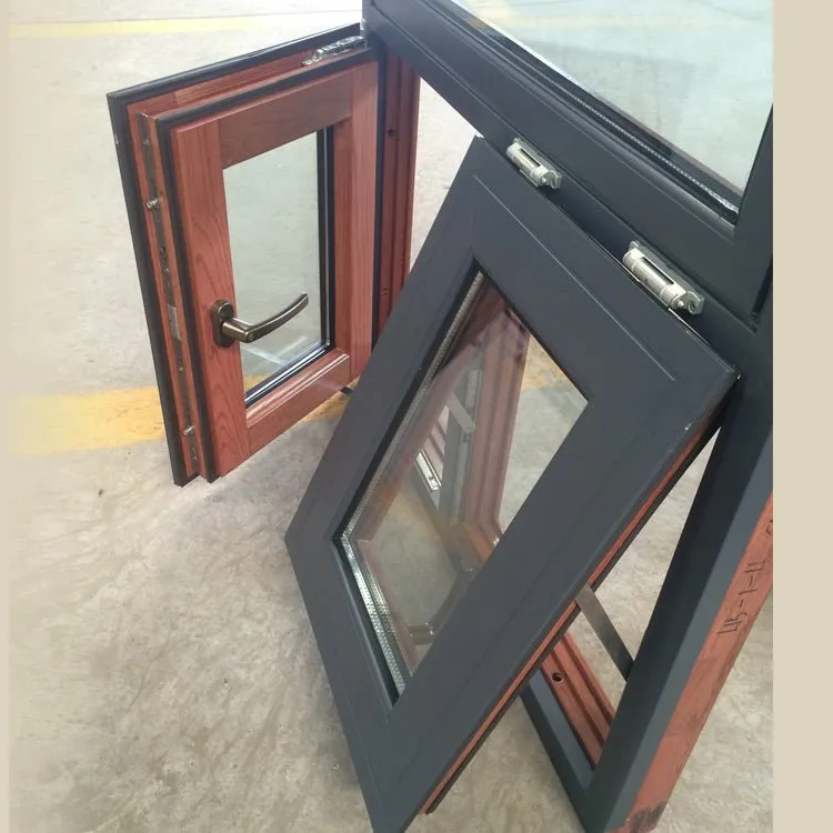 Factory cheap price awning casement windows with non thermal break profile 24 x 52 low and high quality