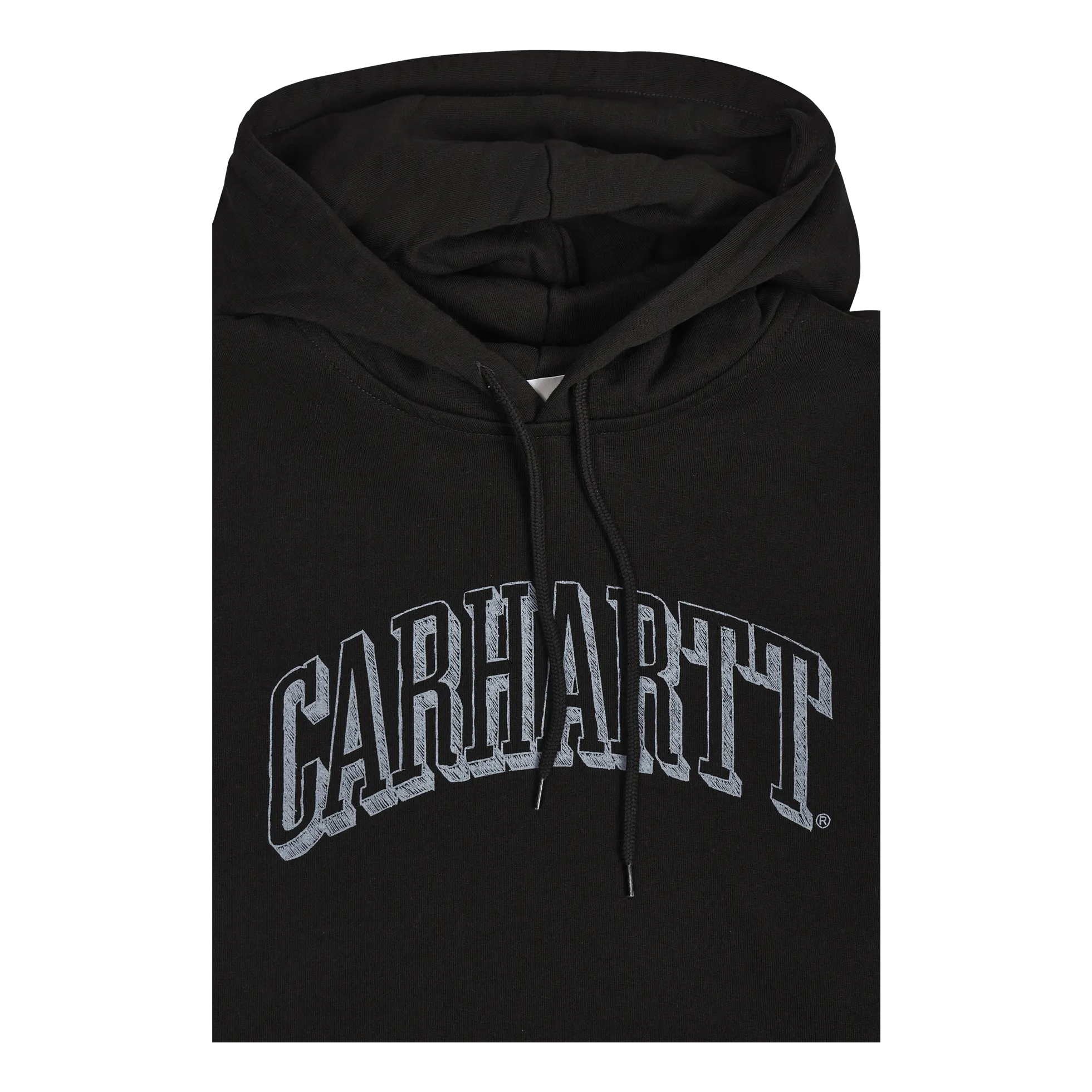 Hooded Scrawl Sweat Black / Misty Sky