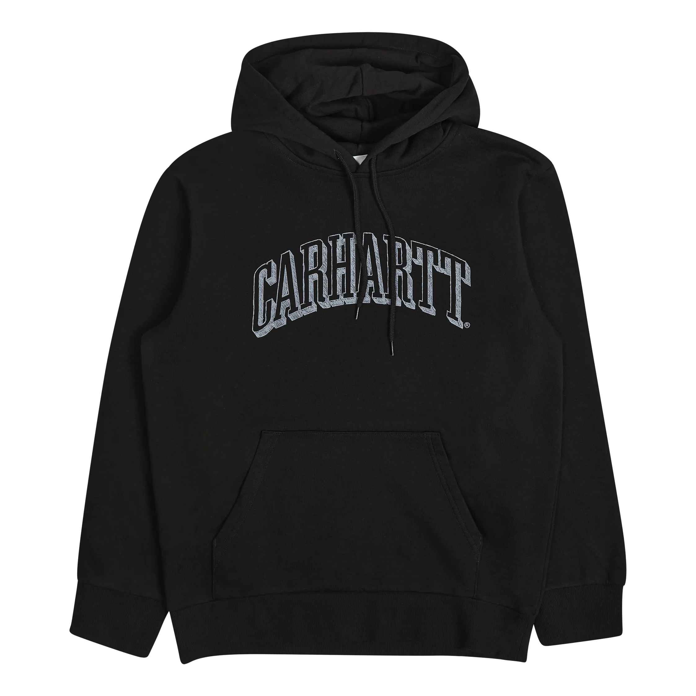Hooded Scrawl Sweat Black / Misty Sky