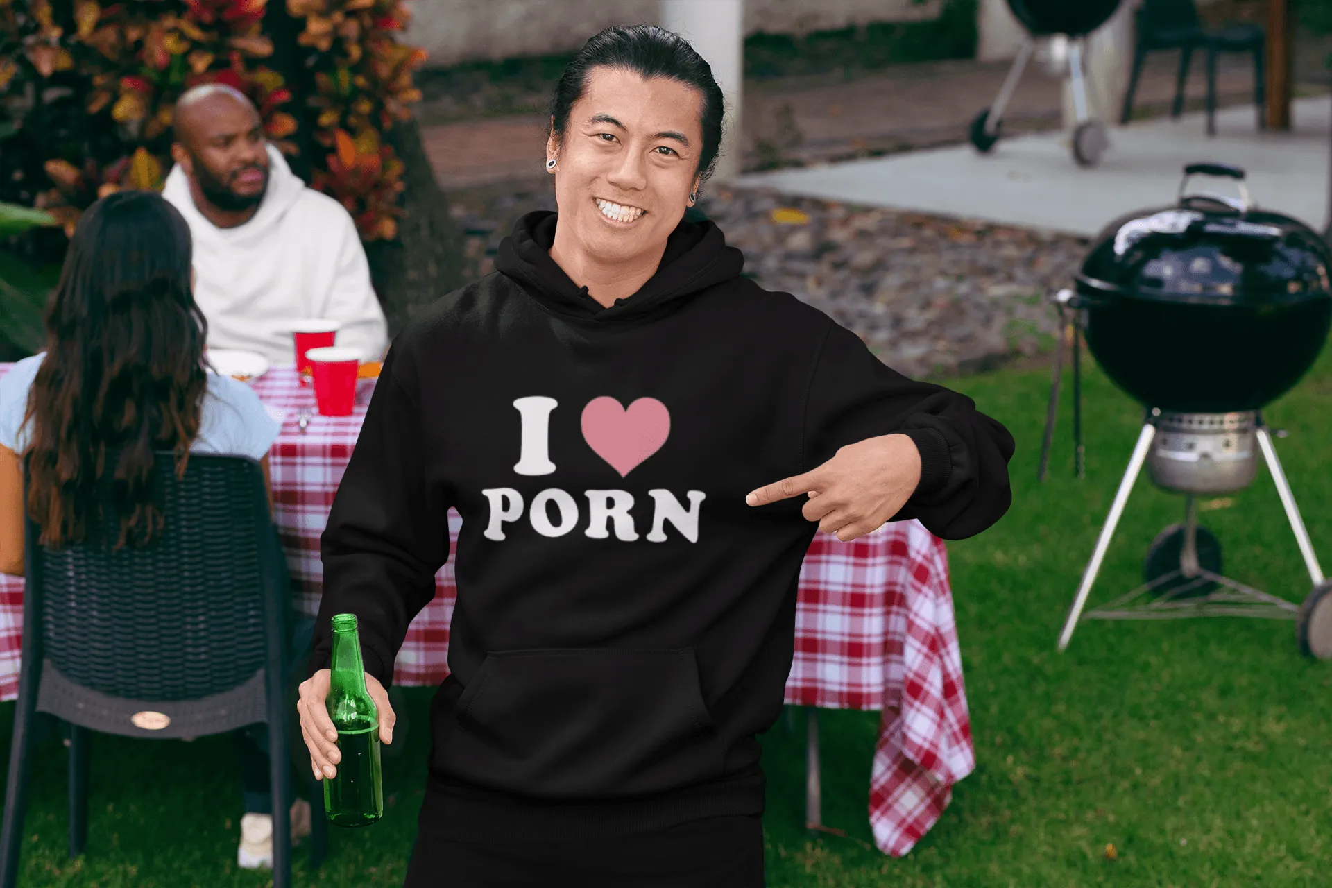 l Love Porn Hoodie Ultra Soft Blended Cotton Midweight Unisex Pullover