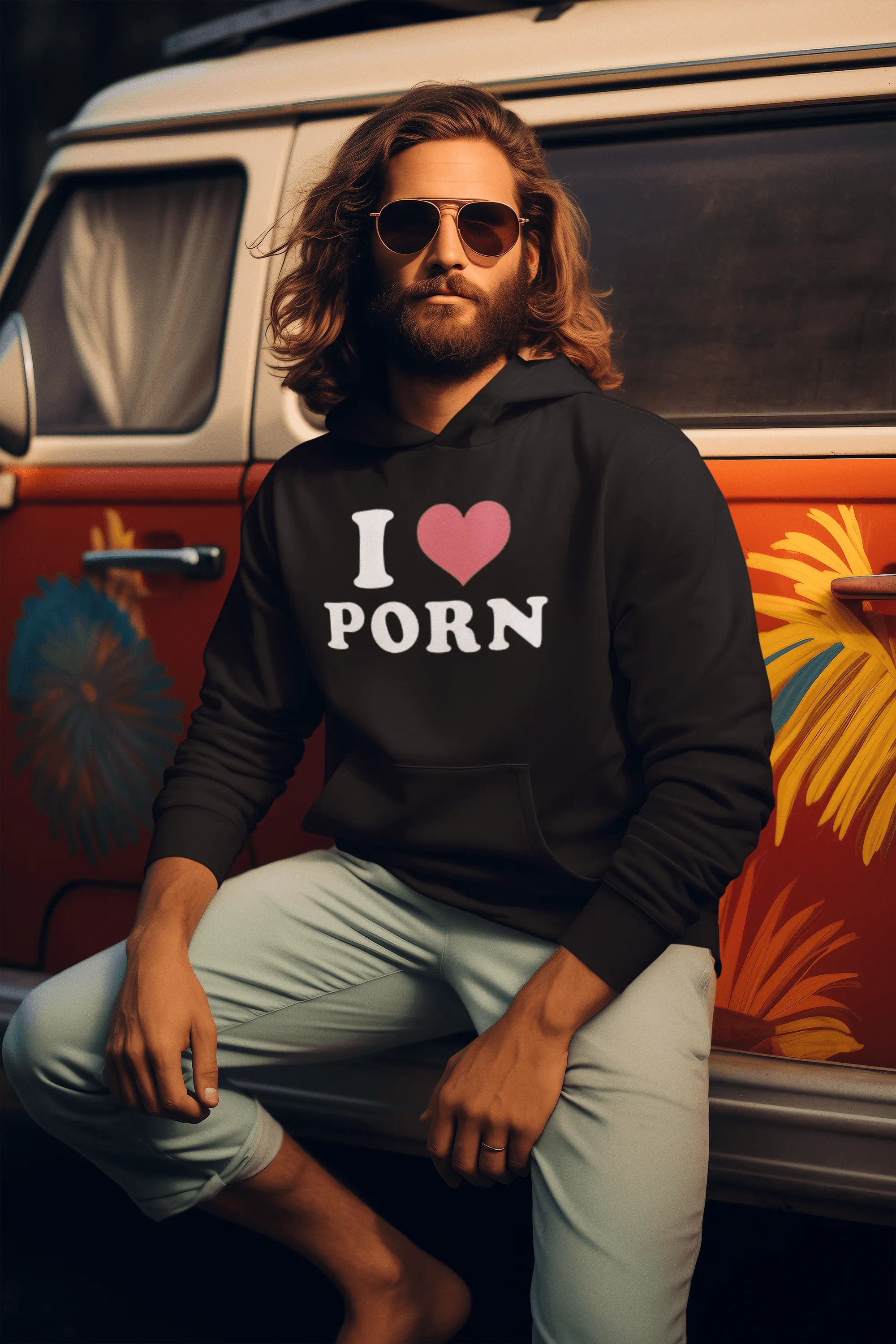 l Love Porn Hoodie Ultra Soft Blended Cotton Midweight Unisex Pullover
