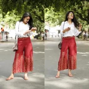 Leafy Block Printed Culottes