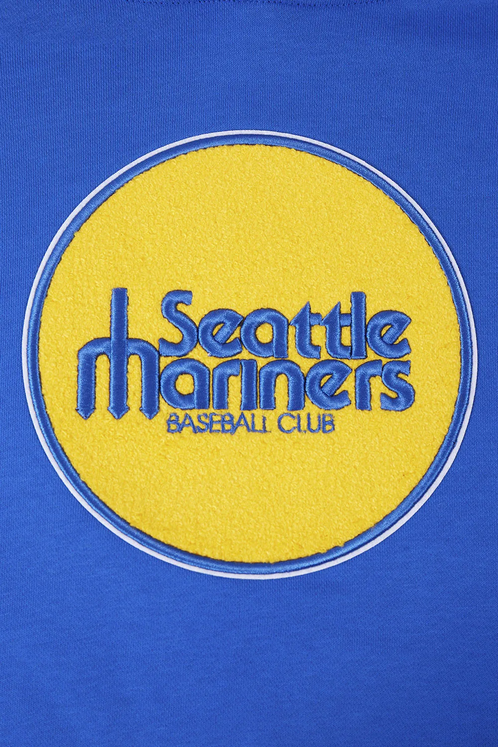 MLB SEATTLE MARINERS RETRO CLASSIC WOMEN'S RIB CROPPED PO HOODIE (ROYAL BLUE)