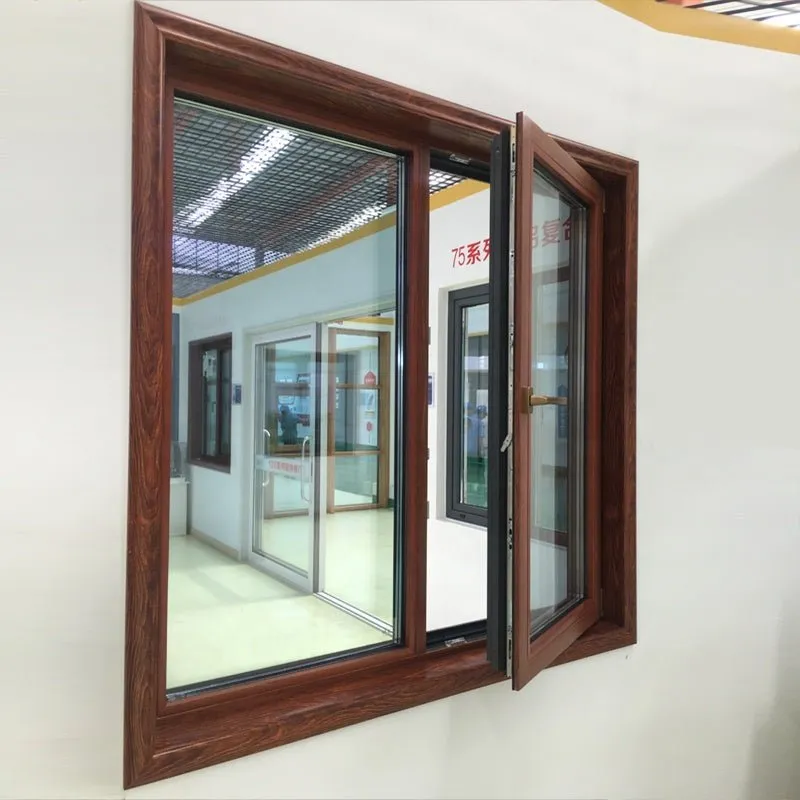 Philadelphia hot sale thermal break aluminum with wood cladding tilt turn window with high quality nfrc american standard