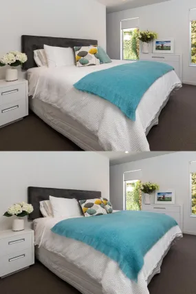 Sea Spray Mohair Throw Blanket