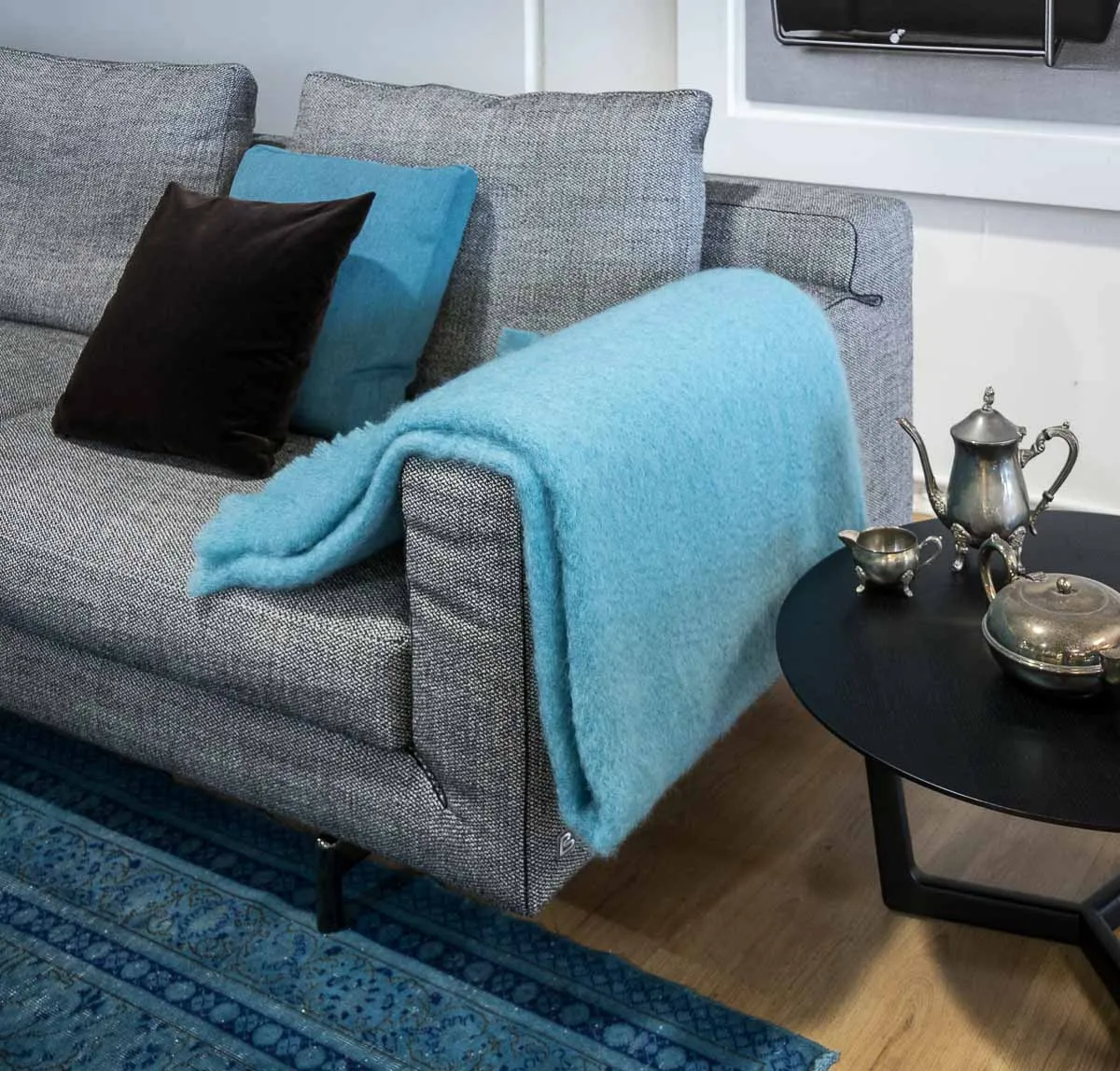 Sea Spray Mohair Throw Blanket