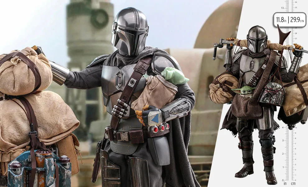The Mandalorian™ and Grogu™ (Deluxe Version) Sixth Scale Figure Set by Hot Toys Television Masterpiece Series – Star Wars: The Mandalorian™