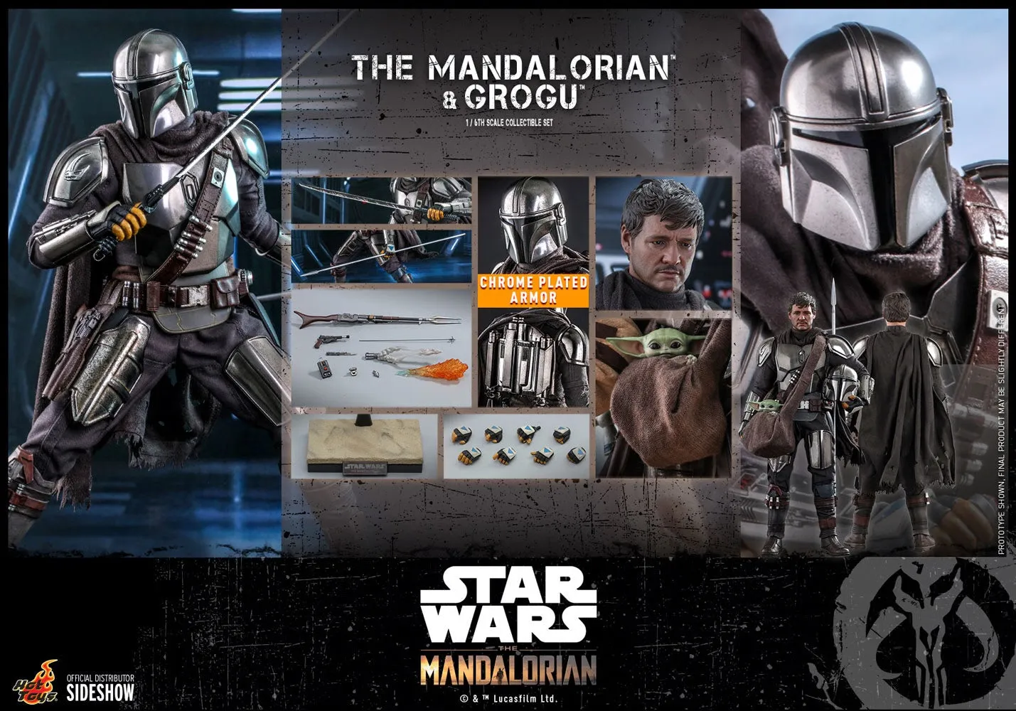 The Mandalorian™ and Grogu™ Sixth Scale Figure Set by Hot Toys Television Masterpiece Series – Star Wars: The Mandalorian™