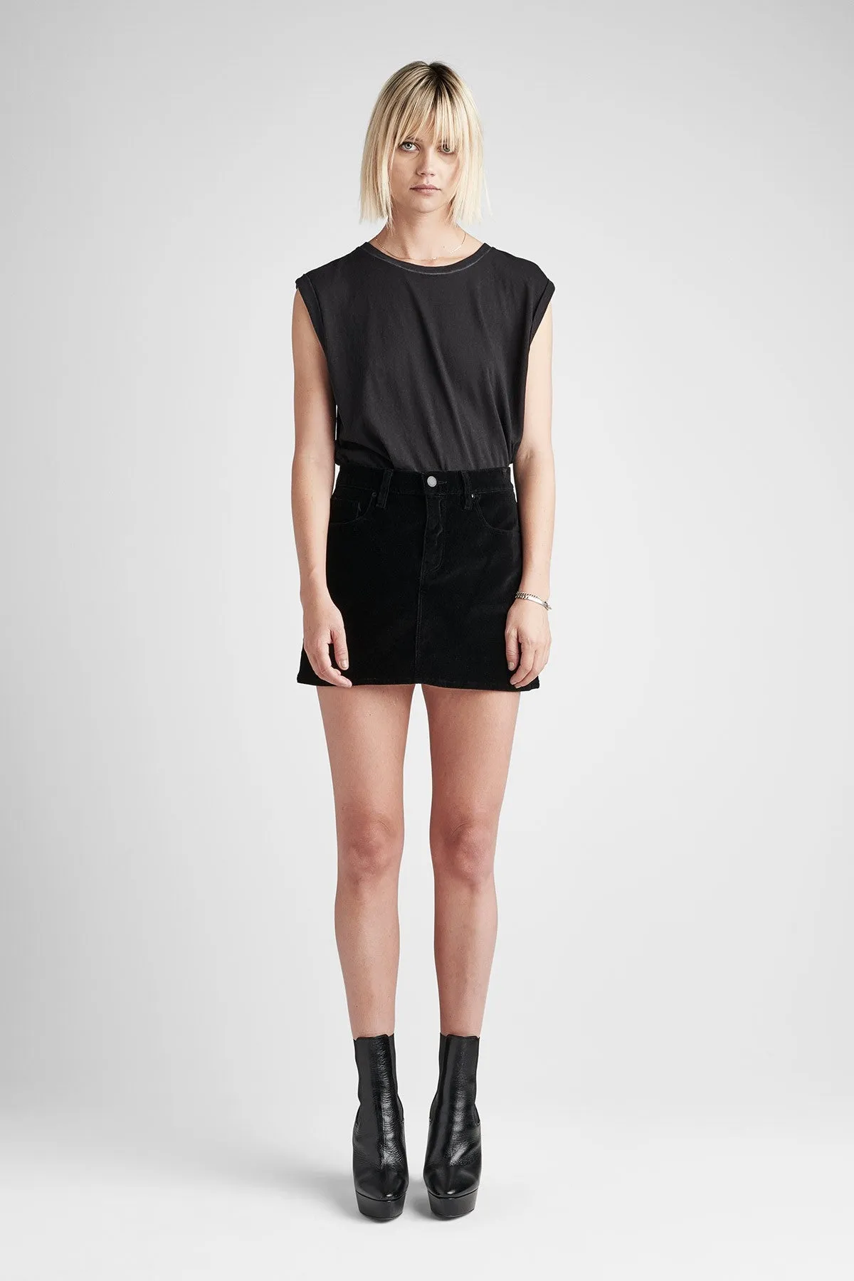 The Viper Mini Velvet Skirt
