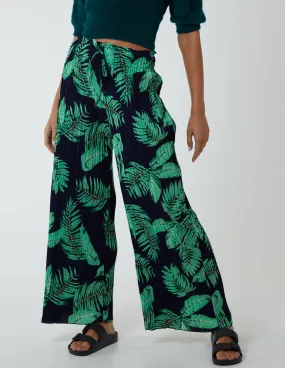 Tropical Print Elasticated Waist Culottes
