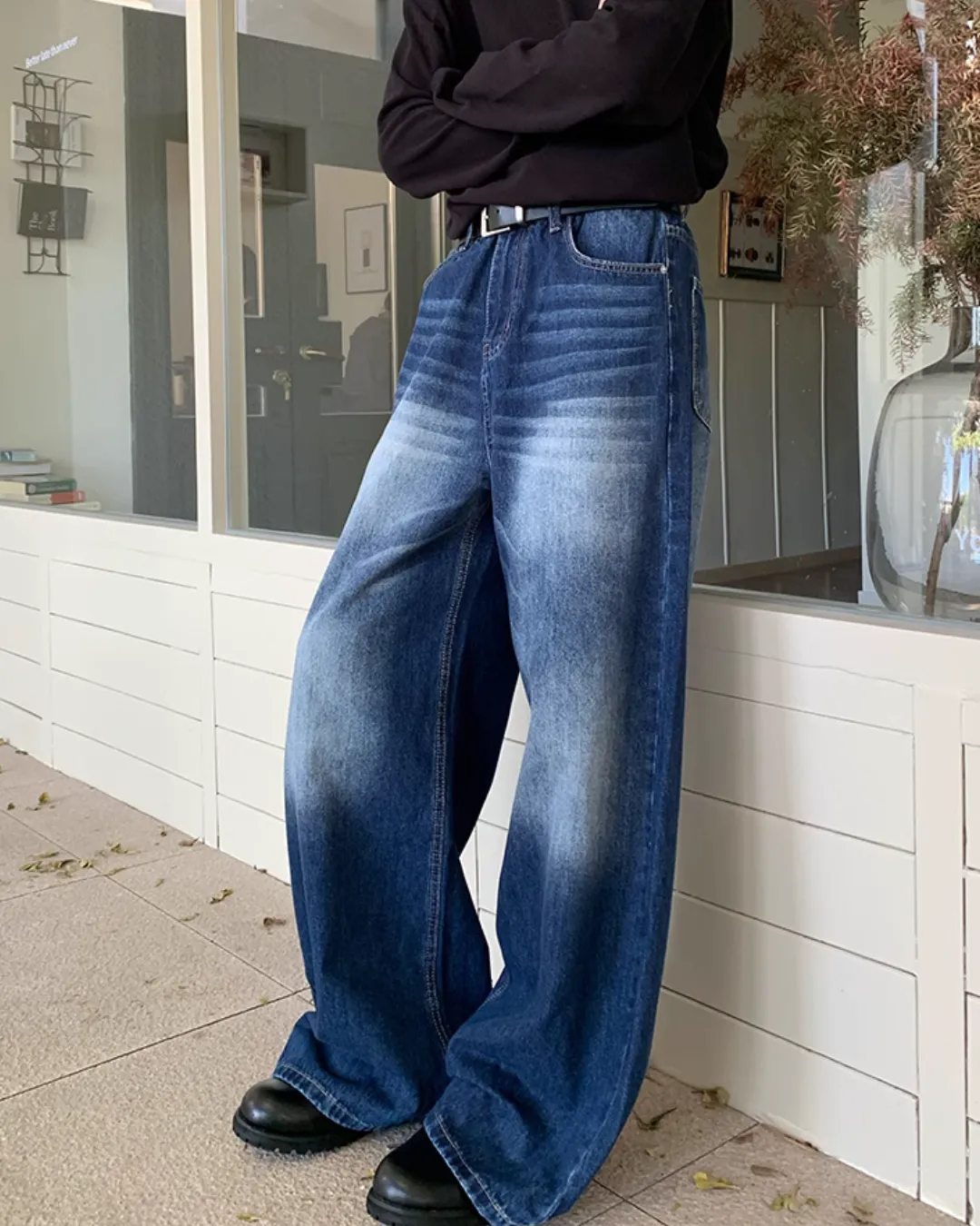 Vintage Washed Wide Denim Pants OYC0100